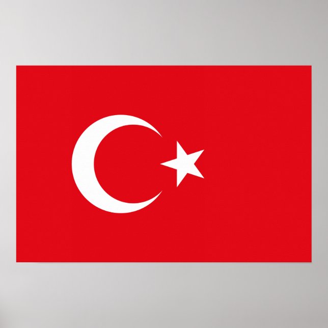 Póster Turquía - Bandera turca (Frente)