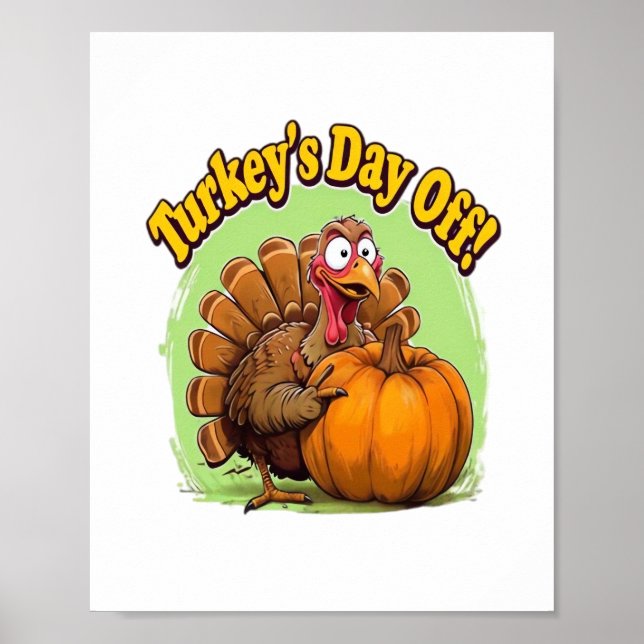 Póster Turquía Día de Acción de Gracias sobredimensionada (Frente)