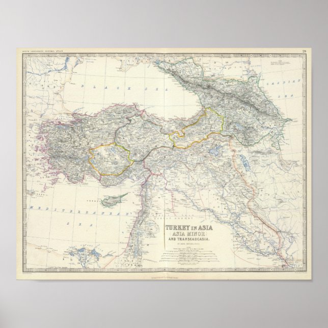 Póster Turquía en Asia, Transcaucasia (Frente)