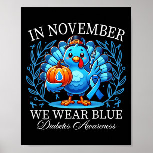 Póster Turquía En Noviembre Vivimos La Diabetes Azul En L