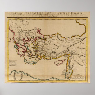 Póster Turquía, Roma, Grecia
