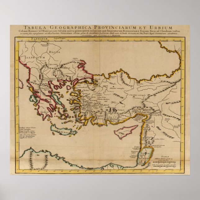 Póster Turquía, Roma, Grecia (Frente)