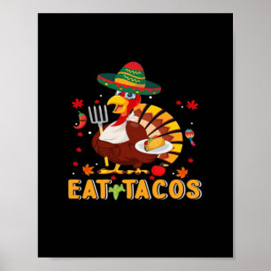 Póster Turquía se come los tacos un divertido día de acci
