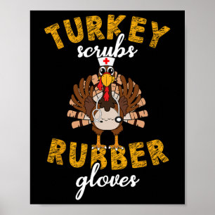 Póster Turquía se desmorona con guantes de goma desenfren