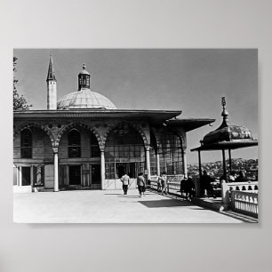 Póster Turquía vintage Estambul museo del palacio de Topk