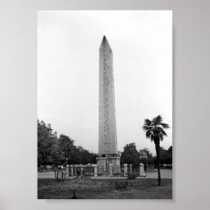 Póster Turquía vintage Estambul Obelisco de Teodosio