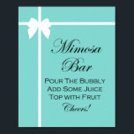Póster Turquoise Bridal Shower Game Rótulo Aqua<br><div class="desc">Turquoise Bridal Shower Game Rótulo Aqua</div>