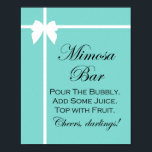 Póster Turquoise Bridal Shower Game Rótulo Aqua<br><div class="desc">Turquoise Bridal Shower Game Rótulo Aqua</div>