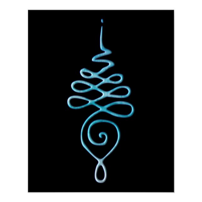 Póster Turquoise Unalome (Anverso)