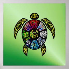 Póster Turtle Ba-Gua
