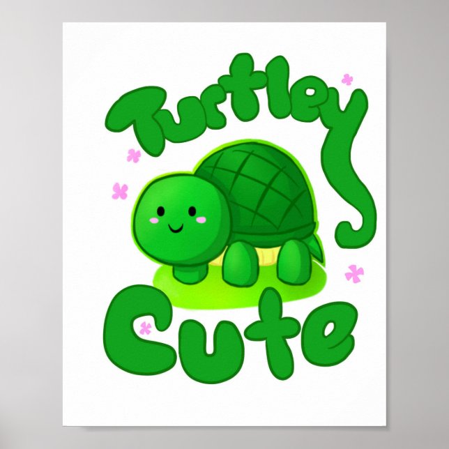 Póster Turtle Cute Poster (Frente)