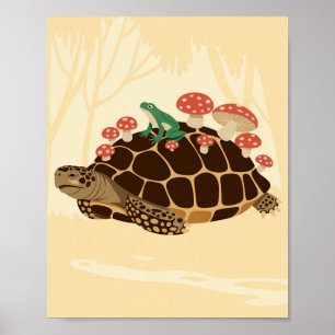 Póster Turtle Forest Journey