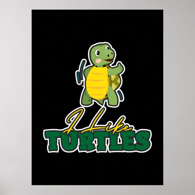 Póster Turtle Lover | Me Gustan Las Tortugas (Frente)