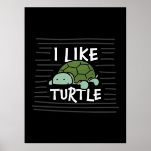 Póster Turtle Lover Me Gustan Las Tortugas