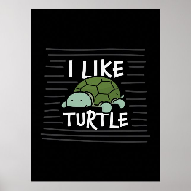 Póster Turtle Lover | Me Gustan Las Tortugas (Frente)