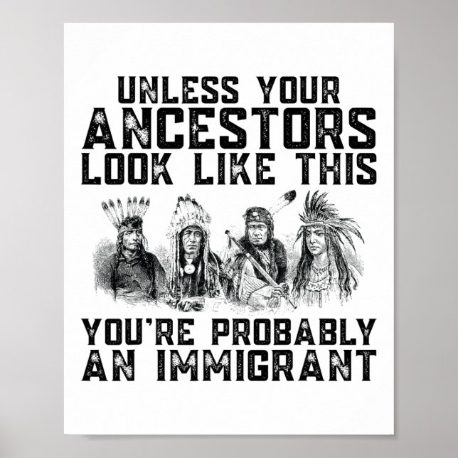 Póster Tus Ancestros Se Parecen A Esto Probablemente Eres (Frente)