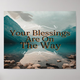 Póster Tus Bendiciones Están En Camino