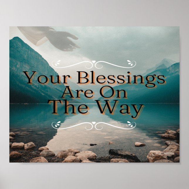 Póster Tus Bendiciones Están En Camino (Frente)