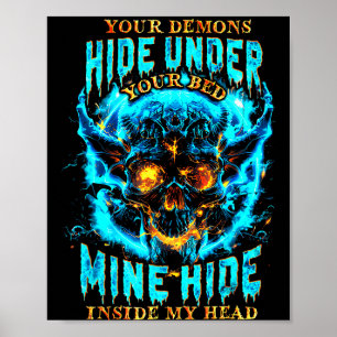 Póster Tus Demonios Se Esconden Debajo De Mi Cama Dentro