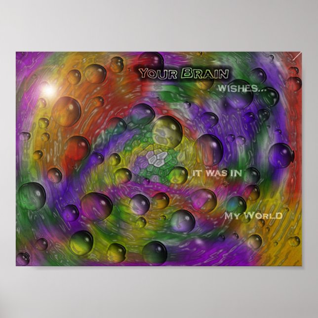 Póster Tus Deseos Cerebrales Eran En Mi Mundo 4 (Frente)