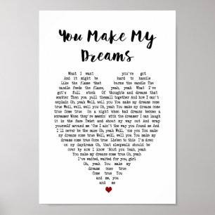 Póster Tus letras favoritas de canciones y música hecha e