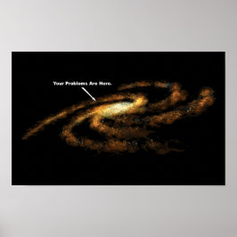 Póster Tus Problemas Están Aquí Galaxia Vía Láctea