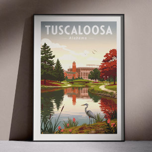 Póster Tuscaloosa Alabama Vintage