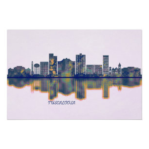 Póster Tuscaloosa Skyline
