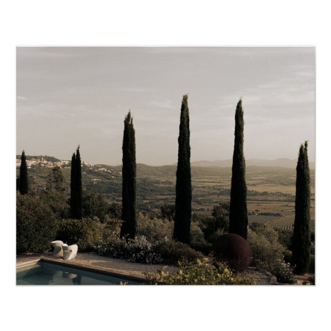 Póster Tuscan landscape hidden behind cypresses (2024) (Anverso)