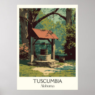 Póster Tuscumbia Alabama Wishing Well