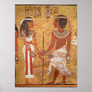 Póster Tutankhamun y su esposa, Ankhesenamun