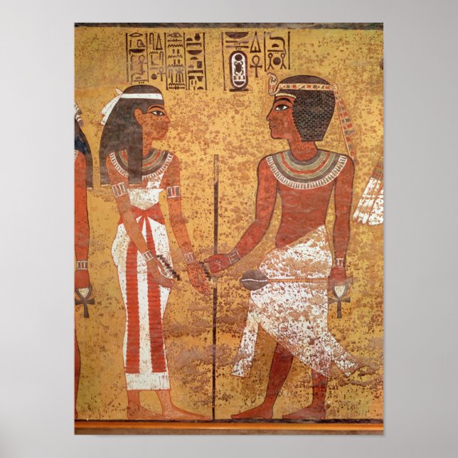 Póster Tutankhamun y su esposa, Ankhesenamun (Frente)