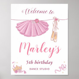 Póster Tutu Ballerina Dance Any Age Birday Party