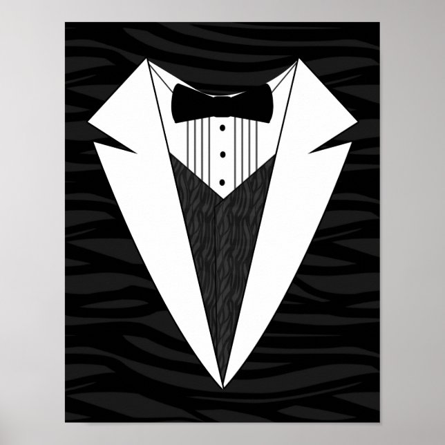 Póster Tuxedo negro/blanco (Frente)