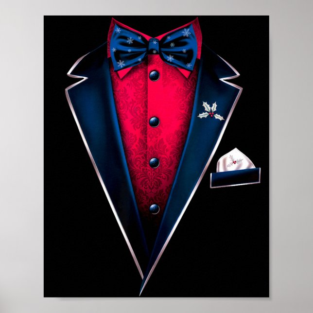 Póster Tuxedo With Bowtie For Christmas And Special Occas (Frente)