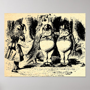 Póster Tweedle Dee y Tweedle Dum Alice