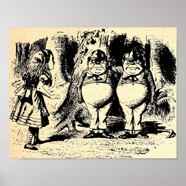 Póster Tweedle Dee y Tweedle Dum Alice (Frente)