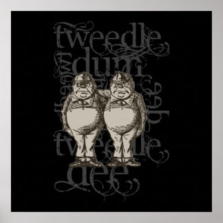 Póster Tweedledum & Tweedledee Grunge (Figura única)