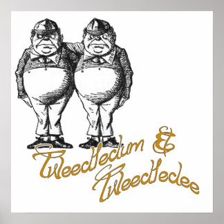 Póster Tweedledum y Tweedledee