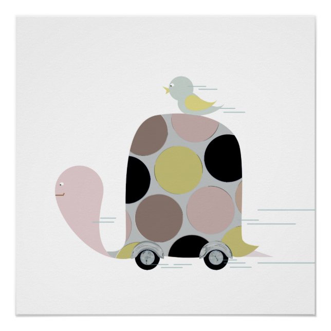 Póster Tweeter en una Tortuga (Anverso)