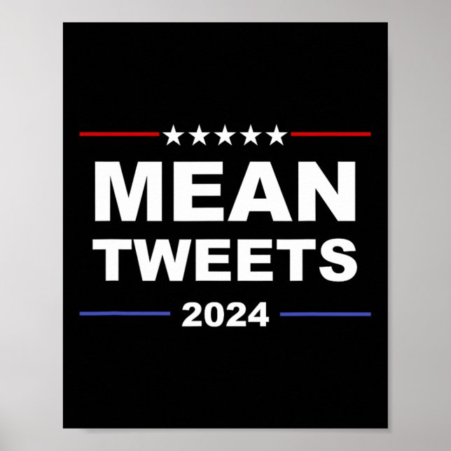 Póster Tweets y amplificador medios; Fa de Trump 2024 sob (Frente)