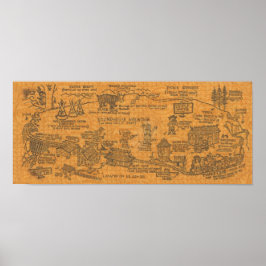 Póster Tweetsie Railroad de la época de los años 60