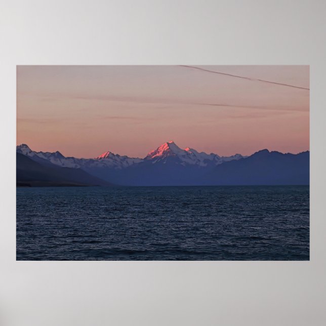 Póster Twilgiht on Lake Pukaki (Frente)