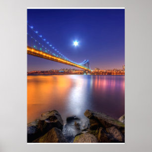 Póster Twilight, George Washington BridgePalisades, NJ.
