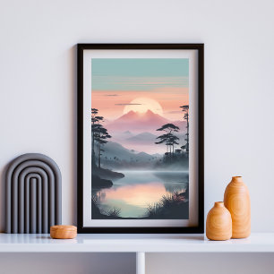Póster Twin Peaks Bajo el Sol Rosado