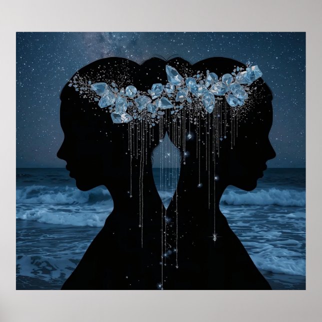 Póster Twin Souls Beneath the Stars (Frente)