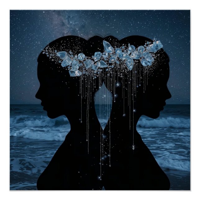 Póster Twin Souls Beneath the Stars (Anverso)