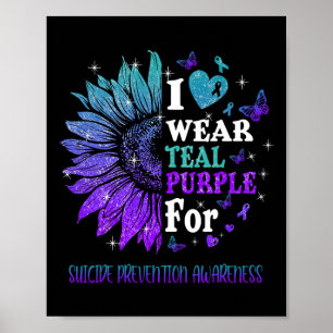 Póster Twinkle Heart Sunflower Suicidio Prevención Awaren