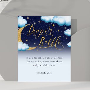 Póster Twinkle Little Star Boy Baby Shower Diaper Raffle
