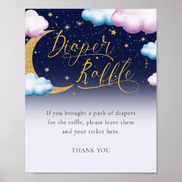 Póster Twinkle Little Star Gender Revelan Diaper Raffle